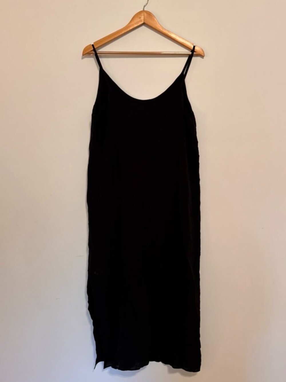 Everlane black slip dress